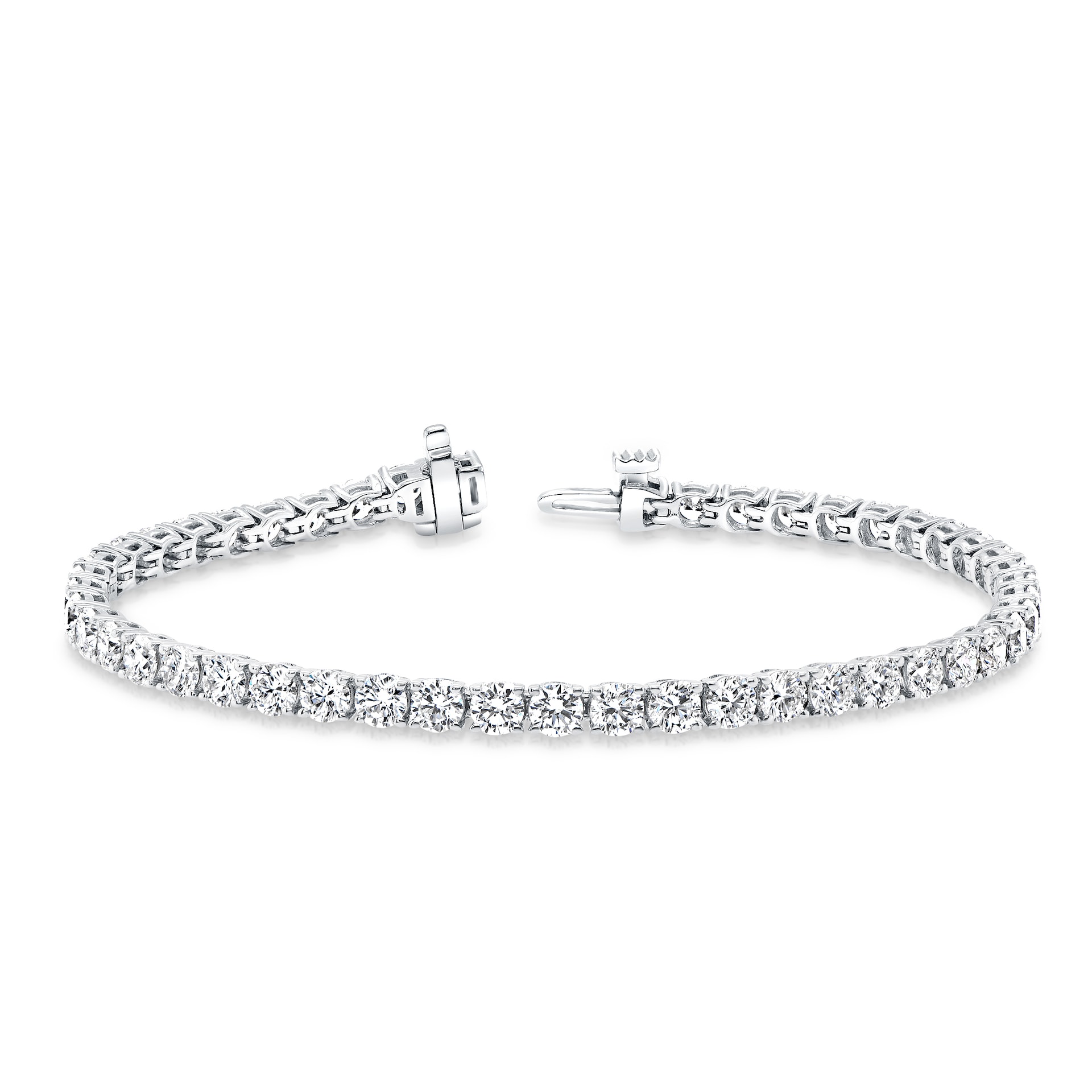 Uneek 18k White Gold 7.39cttw Diamond 4 prong Tennis Bracelet Uneek 18k White Gold 7.39cttw Diamond 4 prong Tennis Bracelet