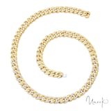 Uneek 18k Yellow Gold 4.23cttw Pave Diamond Curb Link Necklace 16"