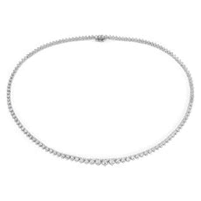 Betteridge 18k White Gold 7.28cttw Graduated Diamond Necklace