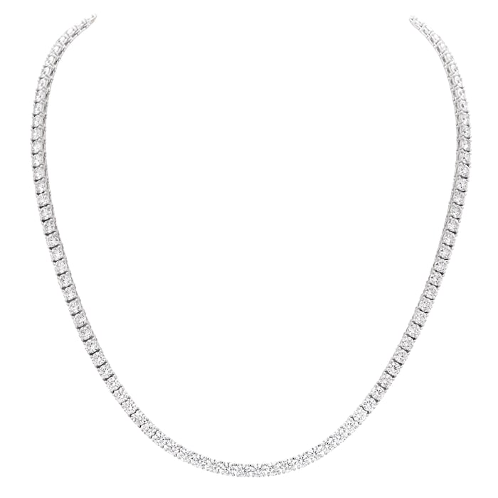 Betteridge 18k White Gold 20.91cttw Diamond Line Necklace 18"