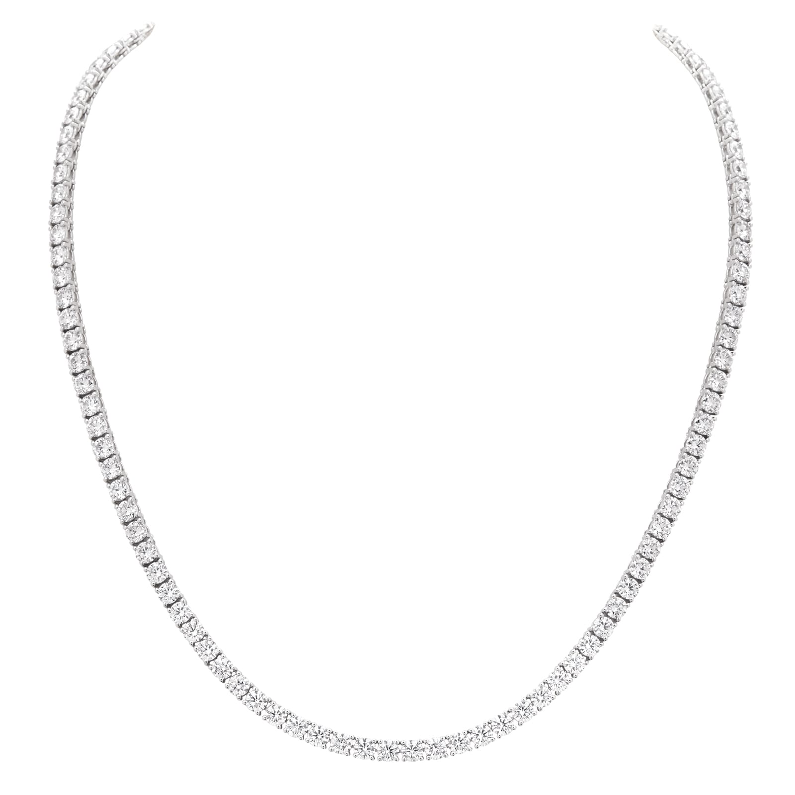 Betteridge 18k White Gold 20.91cttw Diamond Line Necklace 18" Betteridge 18k White Gold 20.91cttw Diamond Line Necklace 18"