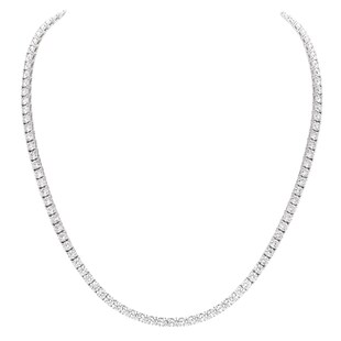 Betteridge 18k White Gold 20.91cttw Diamond Line Necklace 18"