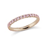 J Fine 18K Rose Gold Argyle Pink™ Diamond French Pave Eternity Band