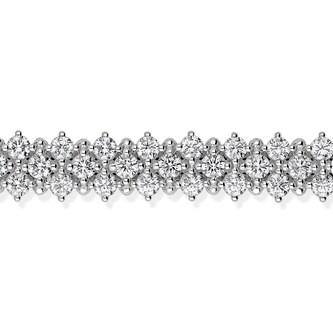 Betteridge 18k White Gold 8.23cttw 3 Row Brilliant Cut Diamond Bracelet 7" Betteridge 18k White Gold 8.23cttw 3 Row Brilliant Cut Diamond Bracelet 7"