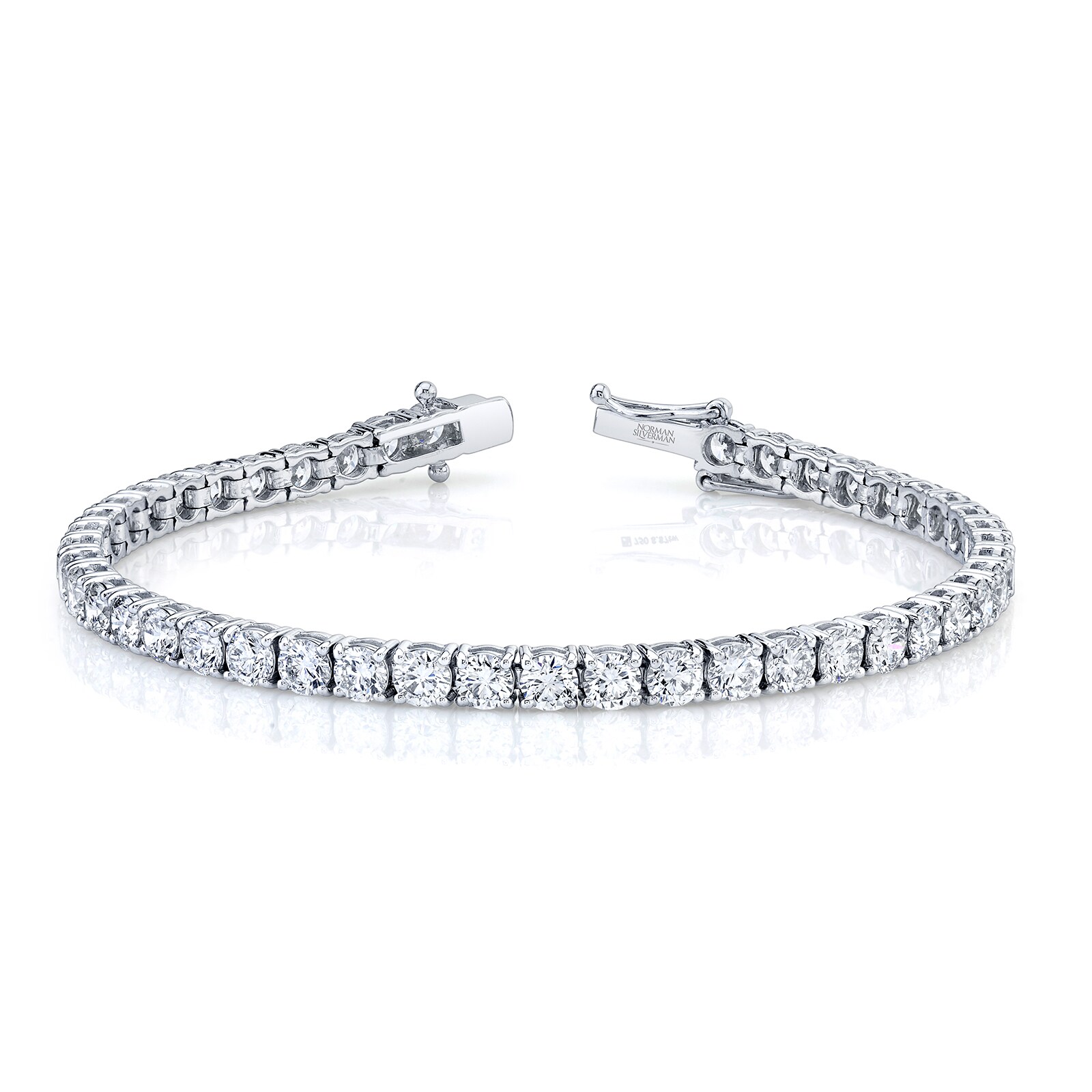 Betteridge 18k White Gold 8.46cttw Briliant Cut Diamond Line Necklace