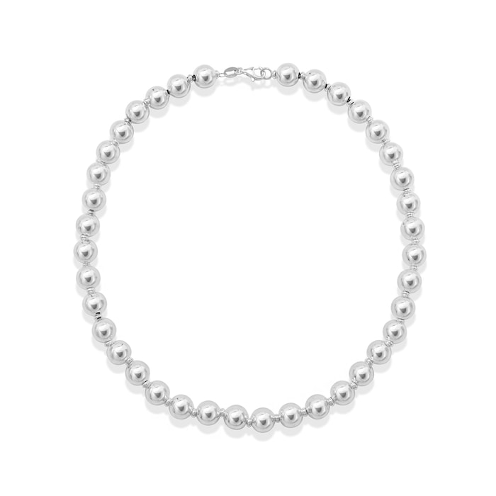 Mappin & Webb Sonnet Silver 10mm Bead Necklace