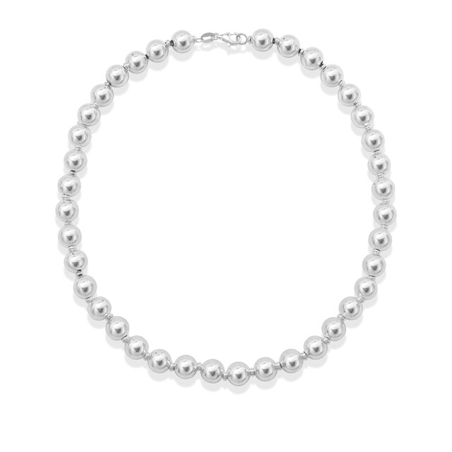 Mappin & Webb Sonnet Silver 6mm Bead Necklace