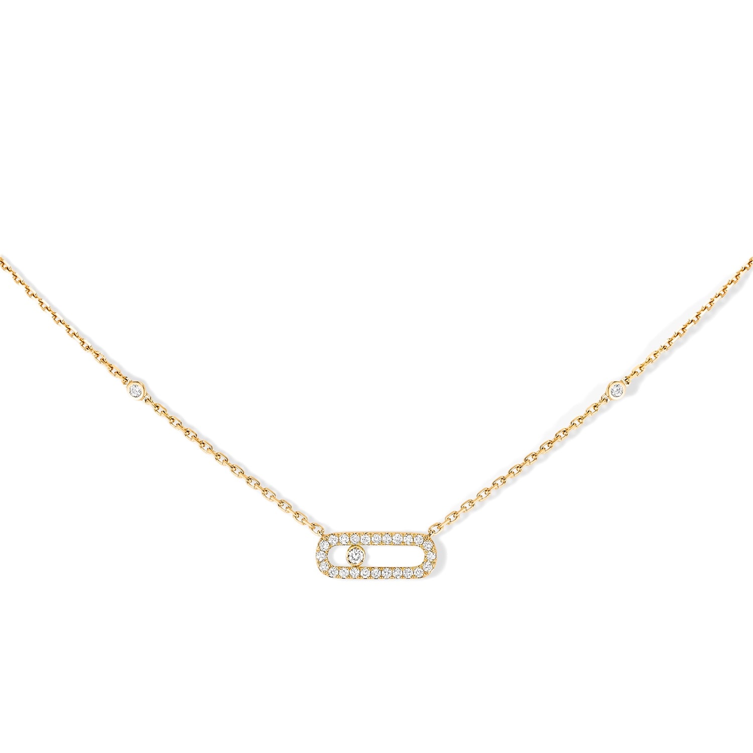 Messika 18ct Yellow Gold Move Uno 0.20ct Diamond Necklace Messika 18ct Yellow Gold Move Uno 0.20ct Diamond Necklace
