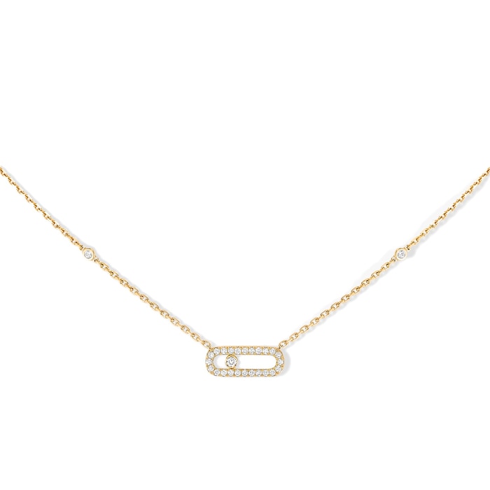 Messika 18ct Yellow Gold Move Uno 0.20ct Diamond Necklace