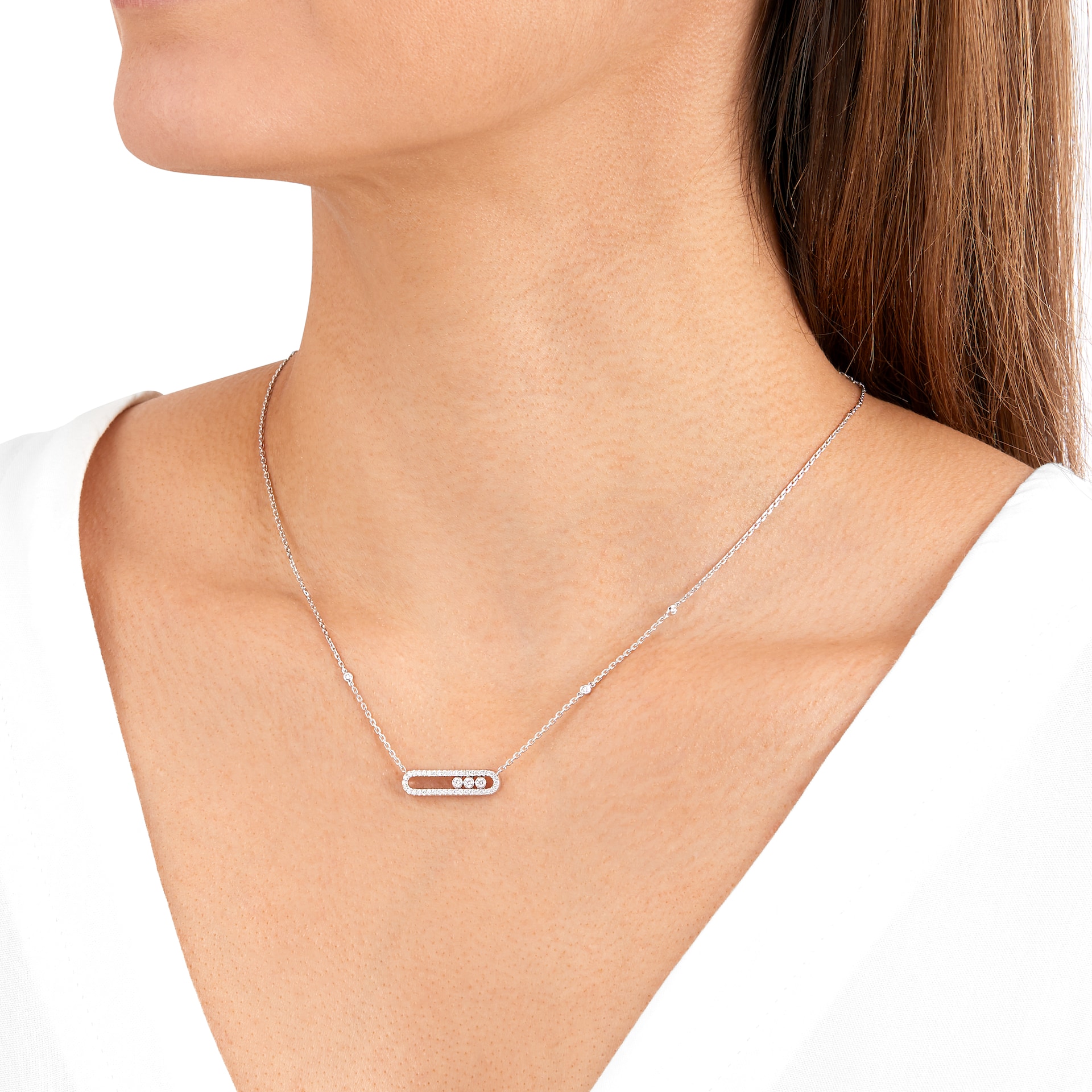 Messika Move Classique 0.33cttw Diamond Pav&eacute; Necklace