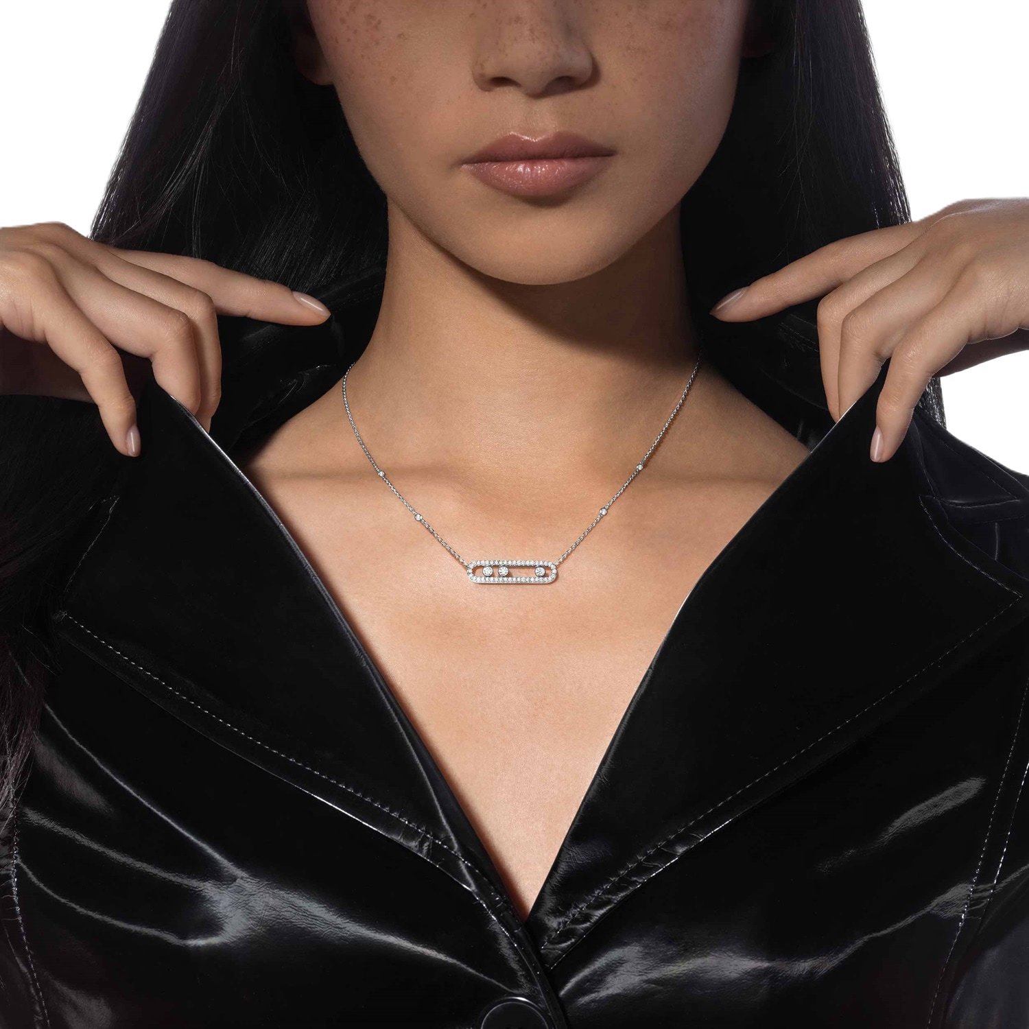 Messika Move Classique 0.70cttw Diamond Pav&eacute; Necklace