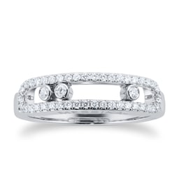 37710081 - Move Classique Pave Set 0.23cttw Diamond Ring In 18ct White Gold