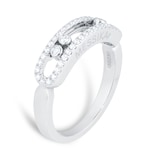 Messika Move Classique Pave Set 0.23cttw Diamond Ring In 18ct White Gold