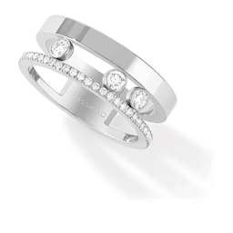 37710093 - 18ct White Gold Move Romane 0.31cttw Diamond Set Ring