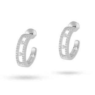 Messika Move Classique 0.52cttw Diamond Pav&eacute; Half Hoop Earrings