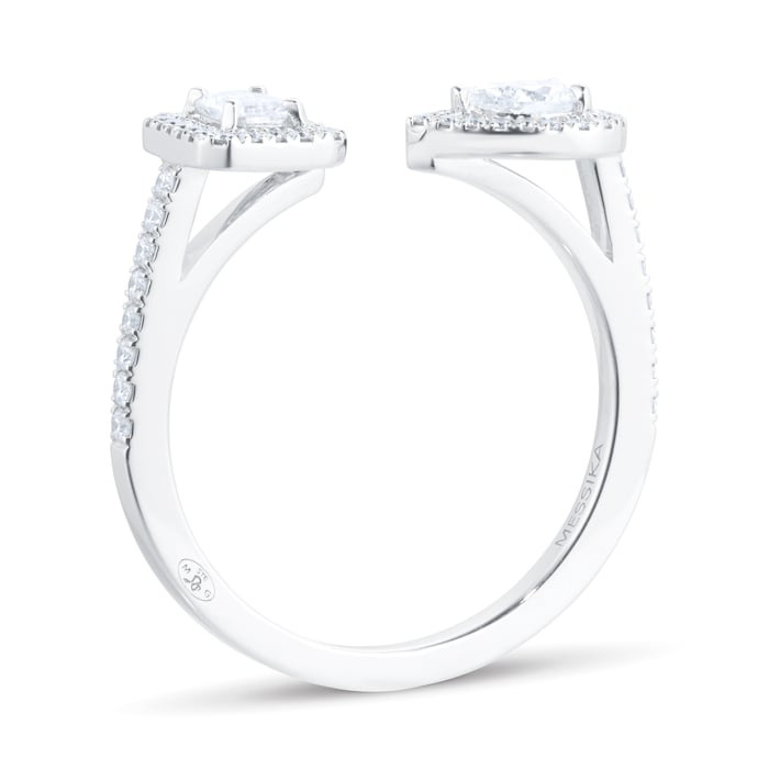 Messika 18ct White Gold My Twin Ring - Ring Size J
