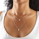Messika 18k White Gold 0.76cttw Diamond My Twin 2-Row Necklace 60cm