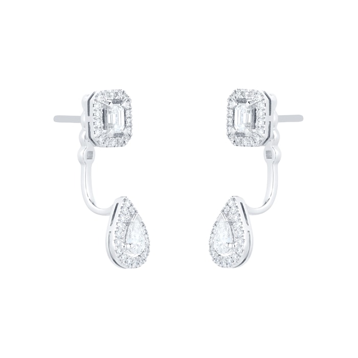 Messika 18k White Gold 0.86cttw Diamond My Twin Diamond Drop Earrings