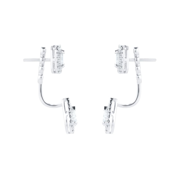 Messika 18k White Gold 0.86cttw Diamond My Twin Diamond Drop Earrings