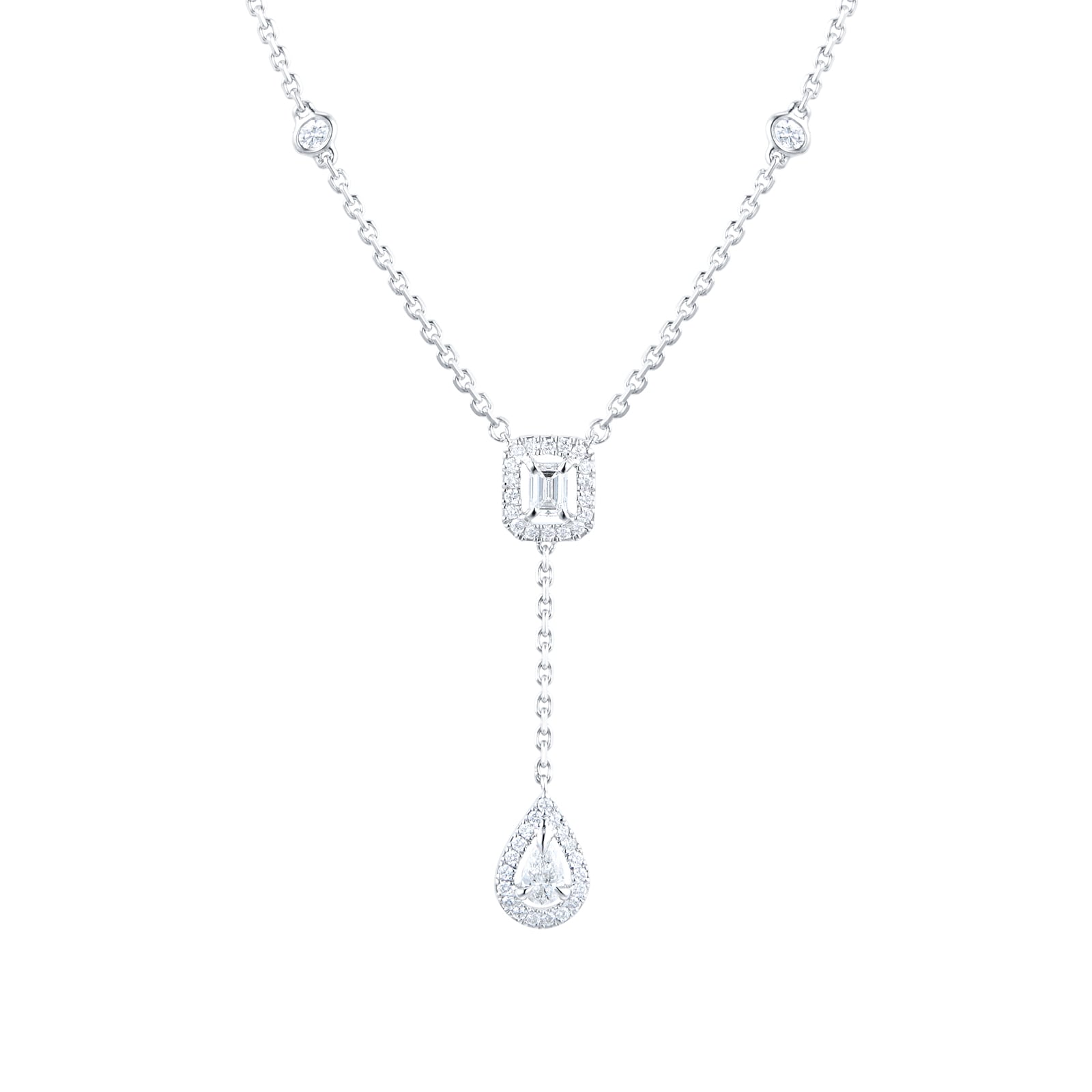 Messika My Twin Tie 0.36cttw Diamond Necklace