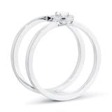 Messika Glam'Azone Two Row Diamond Ring In 18ct White Gold