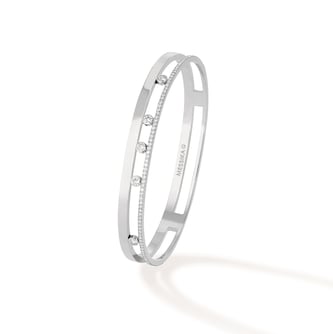 Messika 18k White Gold 0.70cttw Diamond Move Bangle - Size Medium Messika 18k White Gold 0.70cttw Diamond Move Bangle - Size Medium