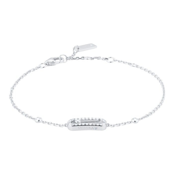 Messika 18k White Gold 0.19cttw Diamond Move Uno Bracelet