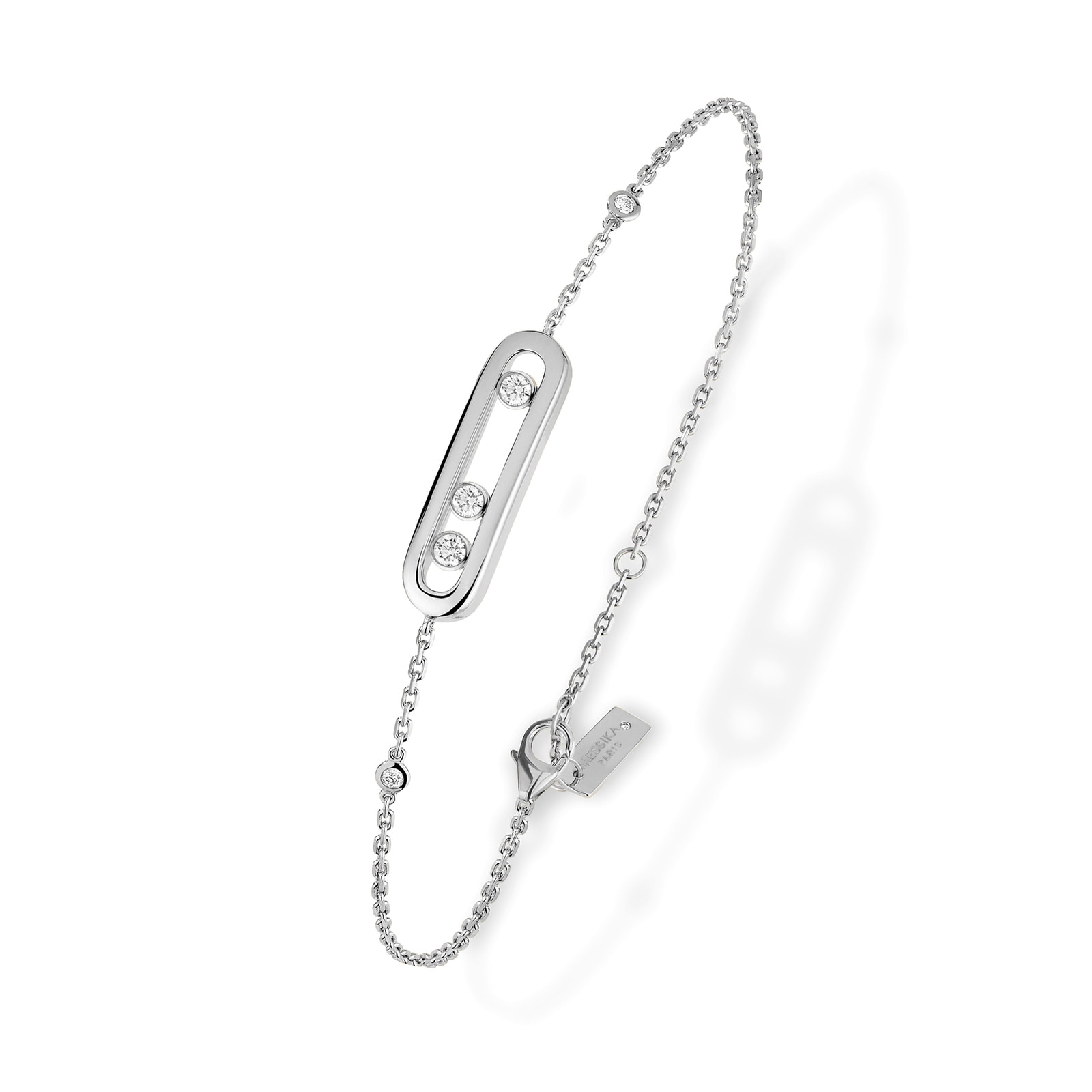 Messika 18k White Gold 0.10cttw Diamond Baby Move Bracelet Messika 18k White Gold 0.10cttw Diamond Baby Move Bracelet