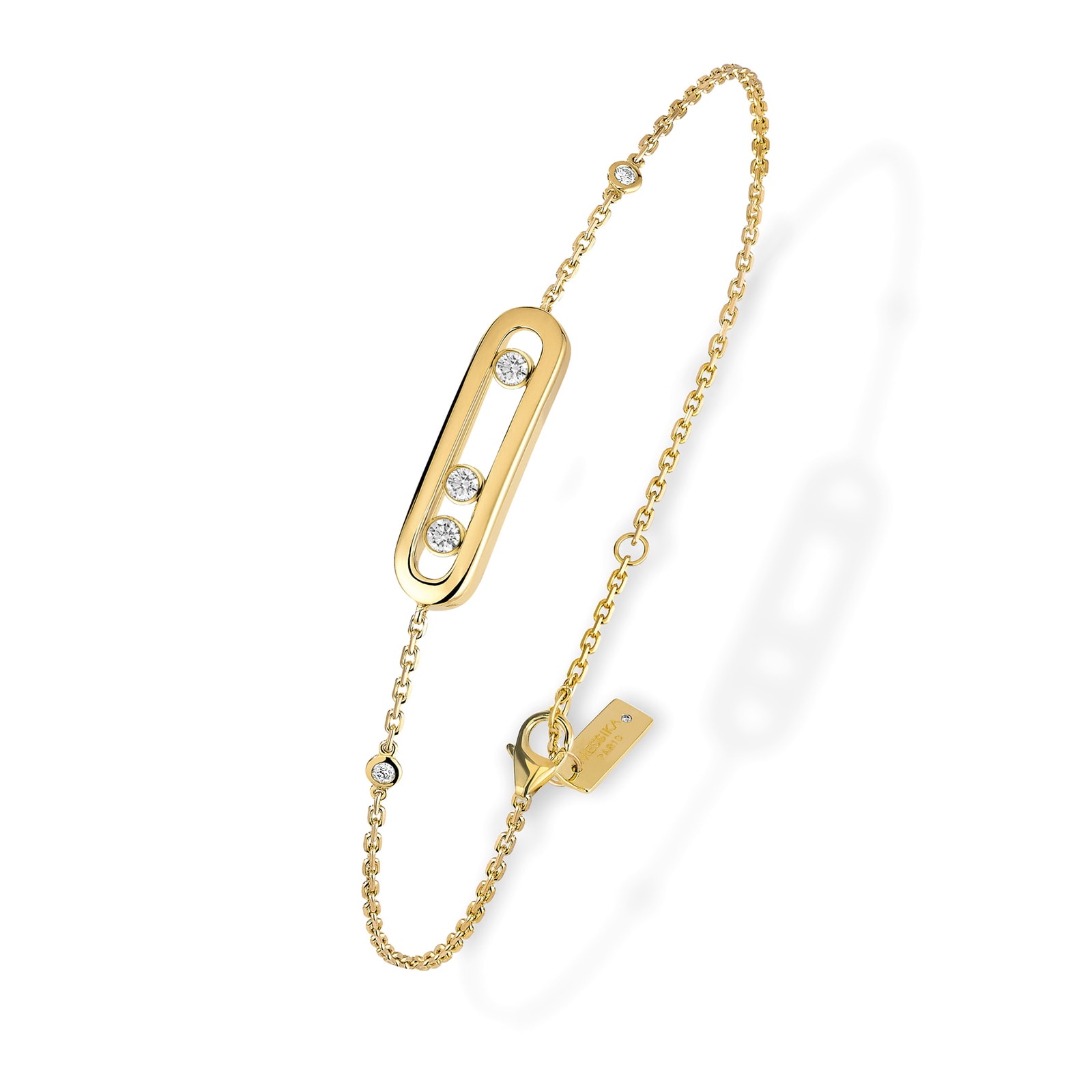 Messika 18k Yellow Gold 0.10cttw Diamond Baby Move Bracelet Messika 18k Yellow Gold 0.10cttw Diamond Baby Move Bracelet