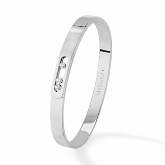 Messika Messika 18ct White Gold 0.15cttw Diamond Move Noa Bangle Messika Messika 18ct White Gold 0.15cttw Diamond Move Noa Bangle