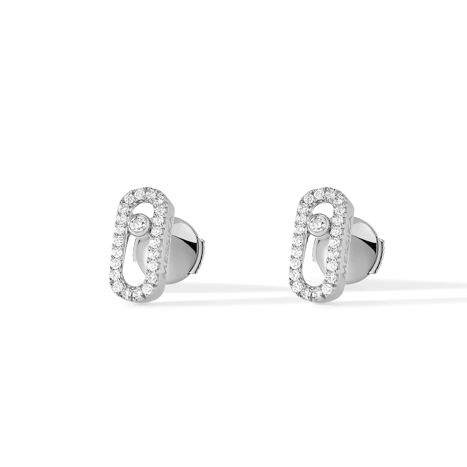 Messika 18k White Gold 0.18cttw Diamond Move Uno Stud Earrings