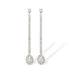 Messika 18k White Gold Glam'Azone Diamond Drop Earrings