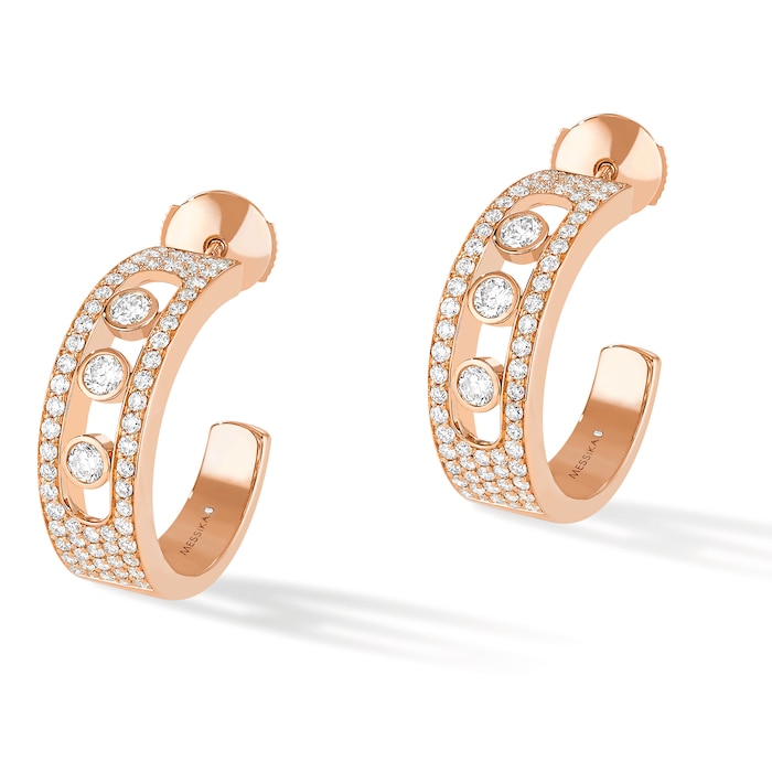 Messika Messika 18ct Rose Gold 1.50cttw Diamond Move Joaillerie Hoop Earrings