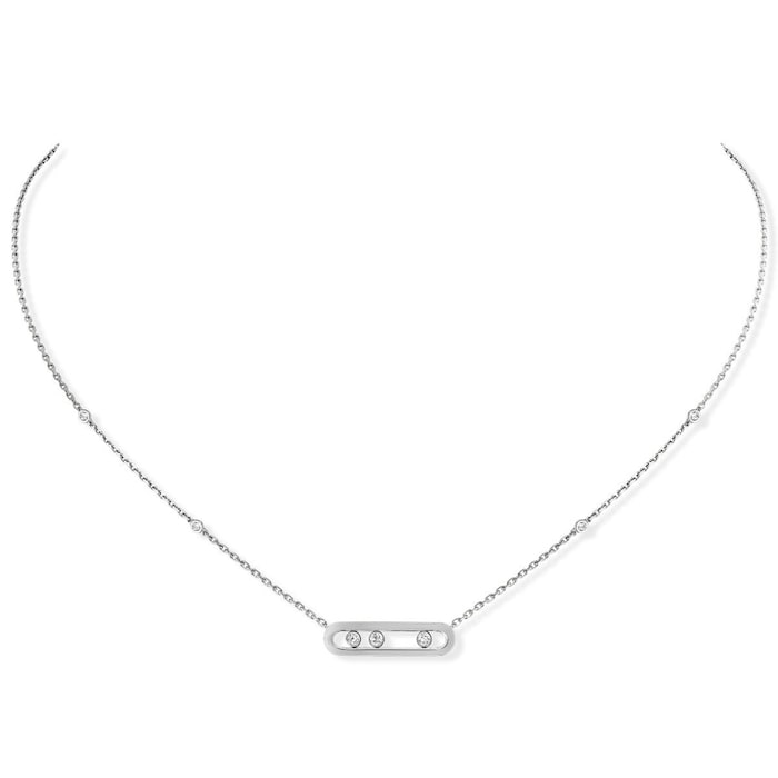 Messika 18k White Gold 0.15cttw Diamond Move Classique Necklace 45cm