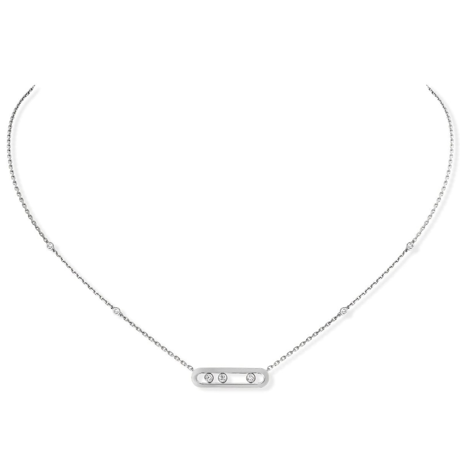 Messika 18k White Gold 0.15cttw Diamond Move Classique Necklace 45cm Messika 18k White Gold 0.15cttw Diamond Move Classique Necklace 45cm