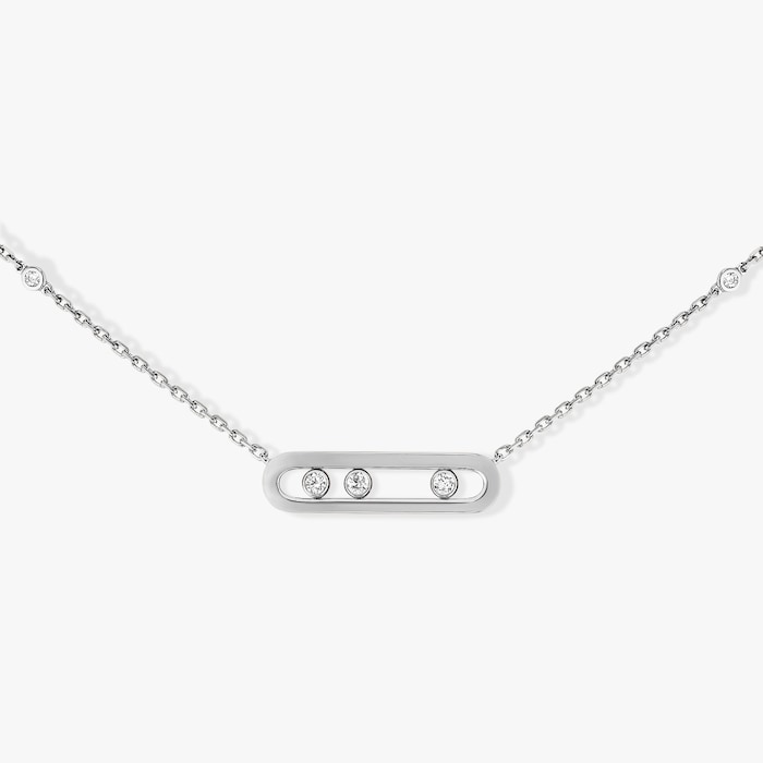 Messika 18k White Gold 0.15cttw Diamond Move Classique Necklace 45cm