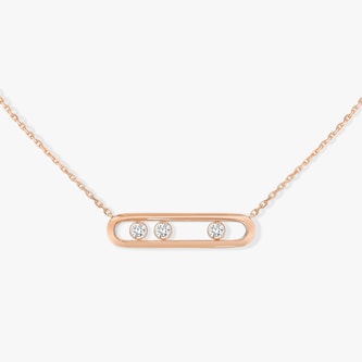 Messika 18k Rose Gold 0.25cttw Diamond Move Classique Necklace 45cm Messika 18k Rose Gold 0.25cttw Diamond Move Classique Necklace 45cm