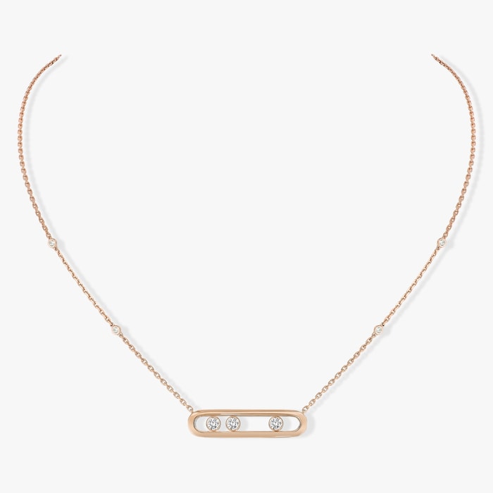 Messika 18k Rose Gold 0.25cttw Diamond Move Classique Necklace 45cm