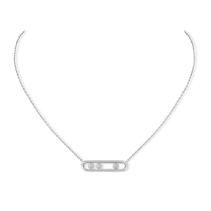 Messika 18k White Gold 0.25cttw Move Necklace