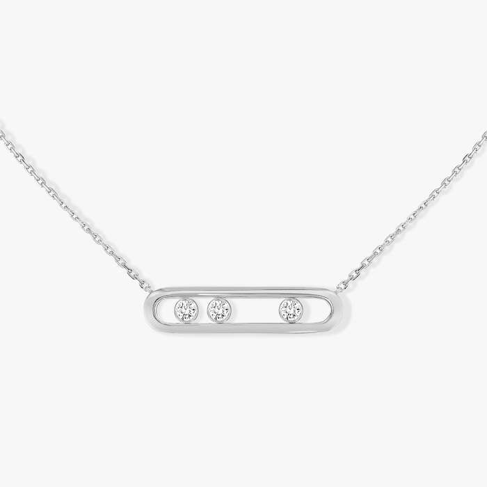 Messika 18k White Gold 0.25cttw Move Necklace