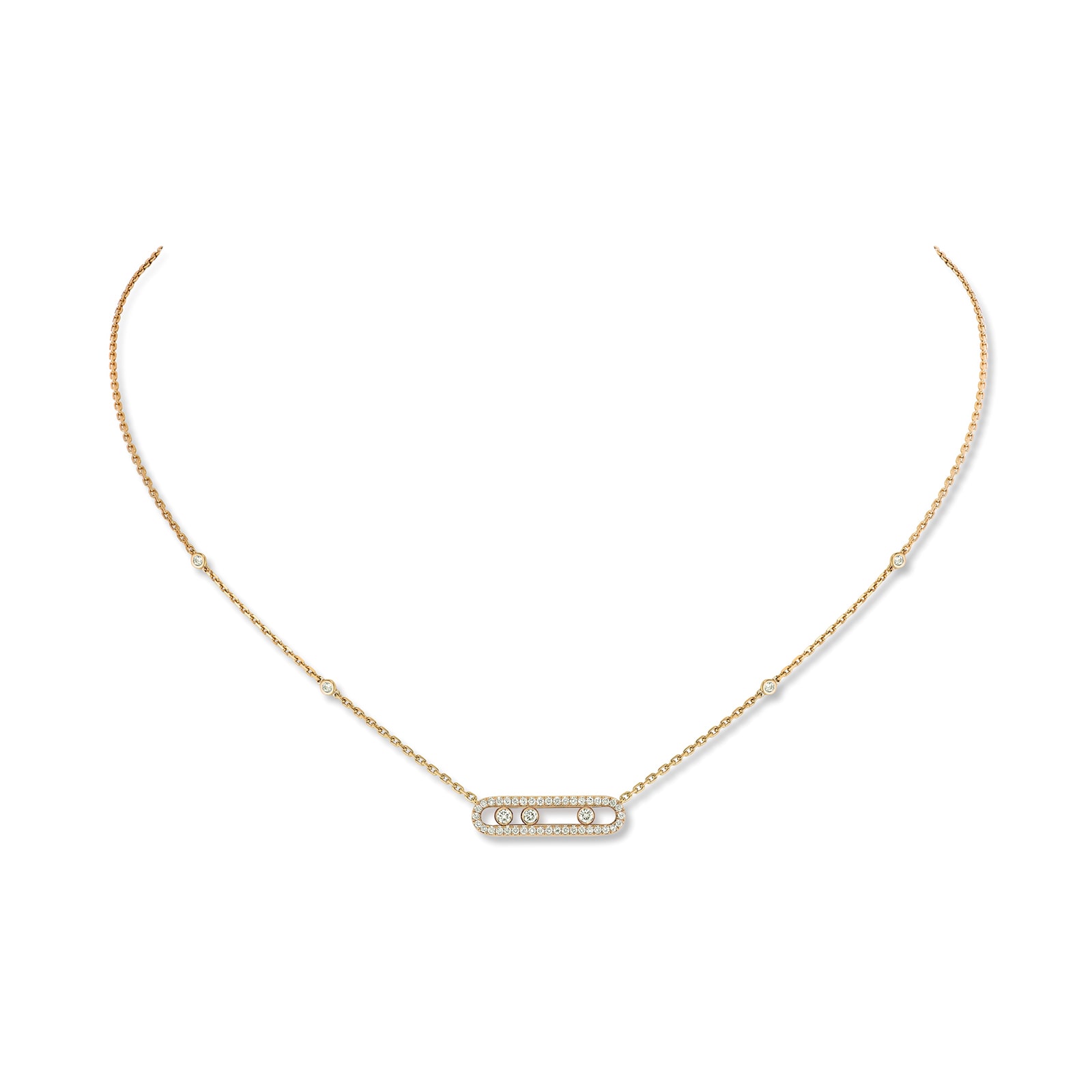 Messika 18k Yellow Gold 0.35cttw Diamond Baby Move Necklace 45cm Messika 18k Yellow Gold 0.35cttw Diamond Baby Move Necklace 45cm