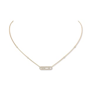 Messika 18k Yellow Gold 0.35cttw Diamond Baby Move Necklace 45cm