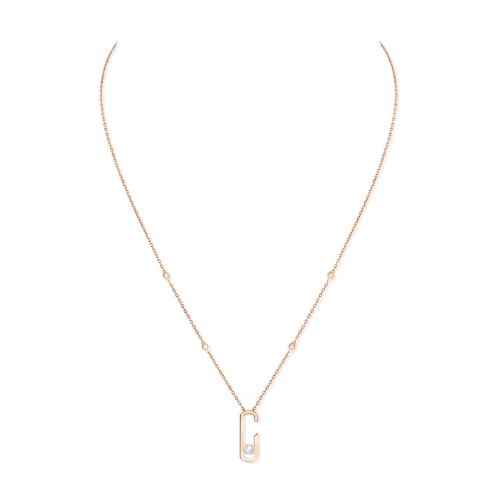 Messika 18k Rose Gold 0.17cttw Diamond Move Addiction Necklace