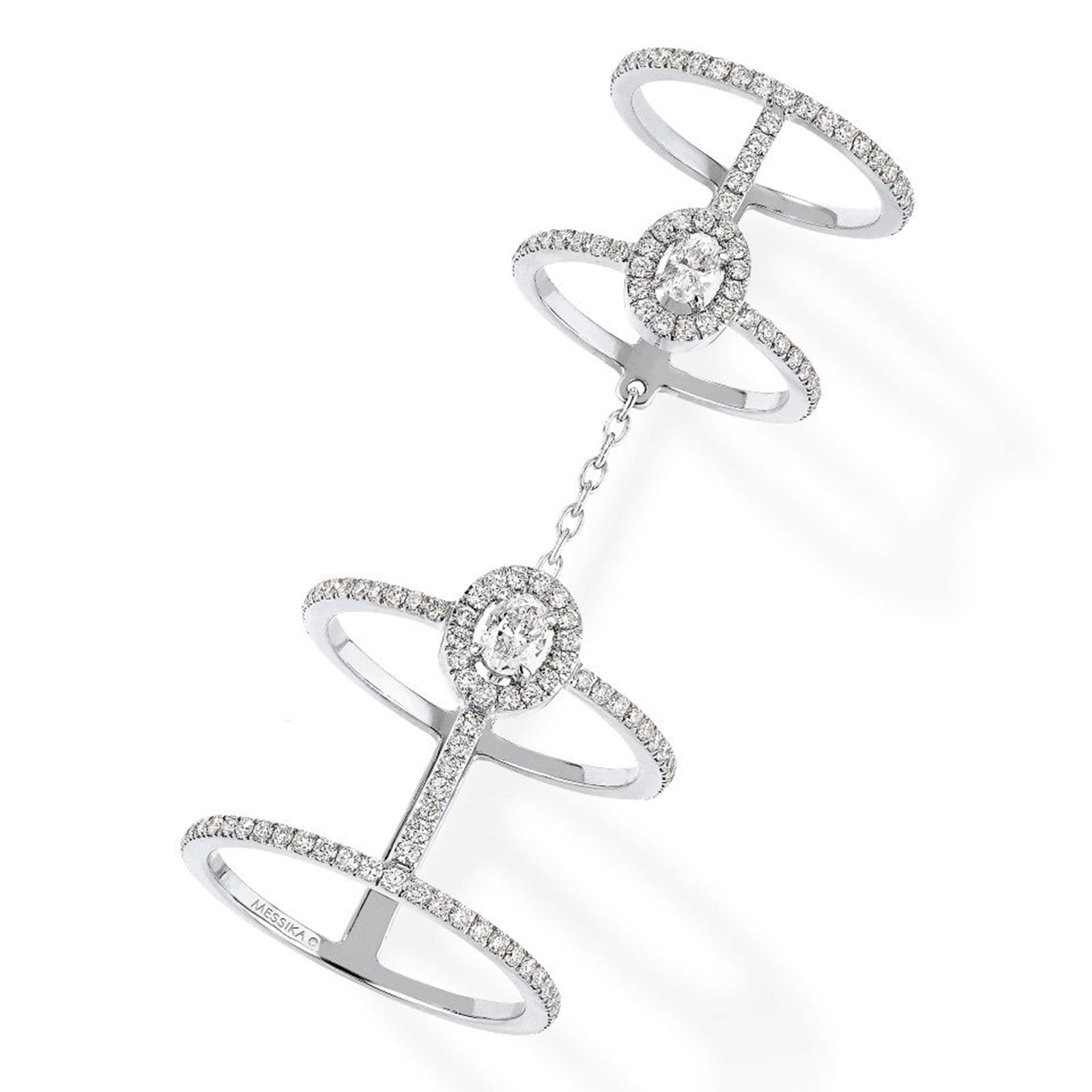 Messika Glam'Azone Double Diamond Pavé Ring - Ring Size 6.5 Messika Glam'Azone Double Diamond Pavé Ring - Ring Size 6.5