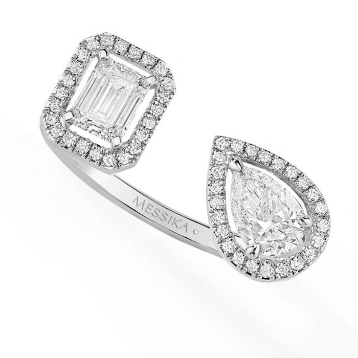 Messika 18k White Gold My Twin Toi & Moi Diamond Ring - Ring Size 6.5