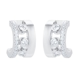 Messika 18k White Gold 0.29cttw Diamond Move Romane Mini Hoop Earrings