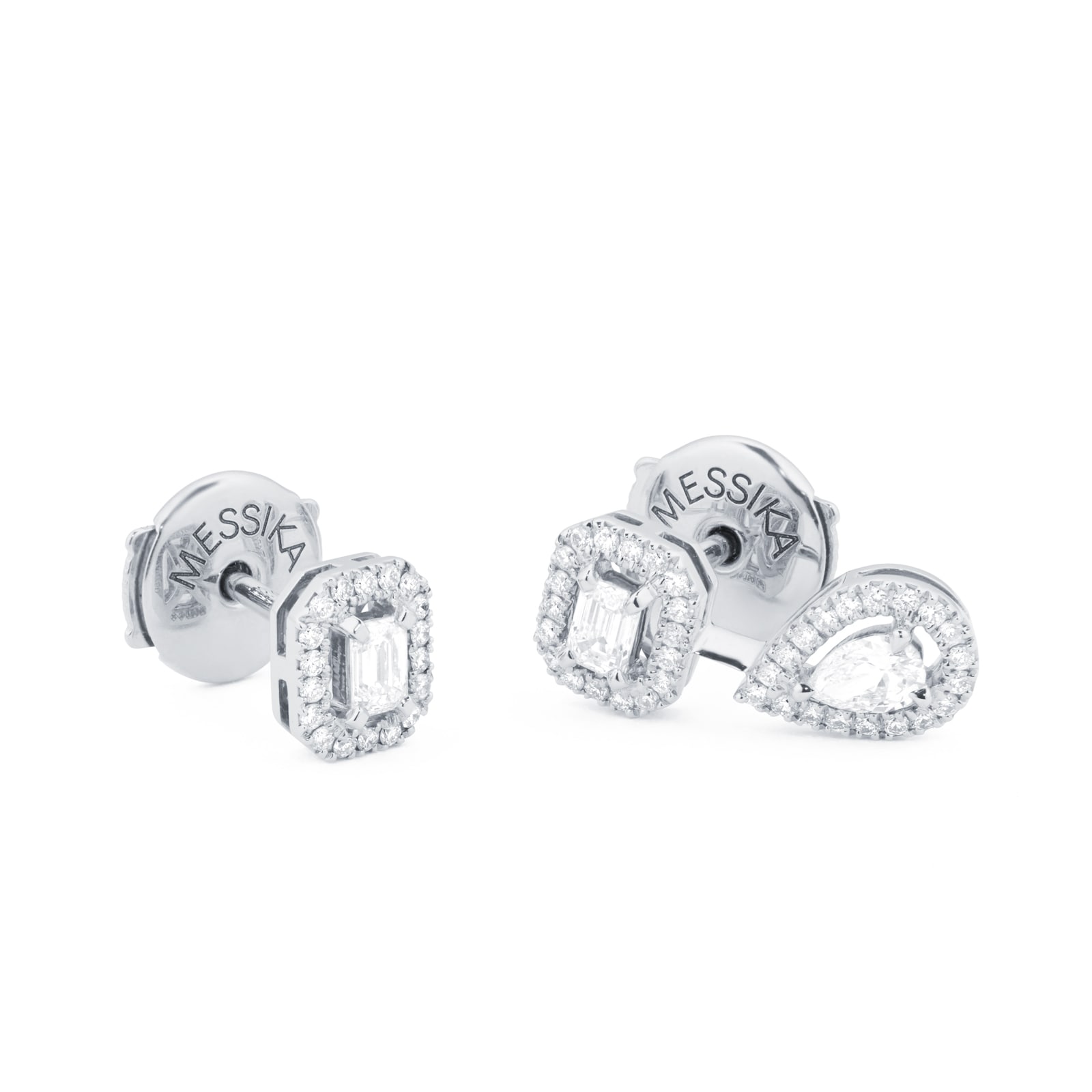 Messika 18ct White Gold My Twin 0.44cttw Diamond Asymmetric Earrings Messika 18ct White Gold My Twin 0.44cttw Diamond Asymmetric Earrings