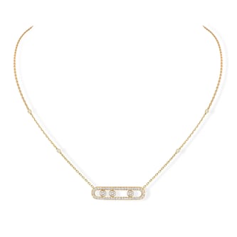 Messika 18k Yellow Gold 0.66cttw Diamond Move Necklace 45cm