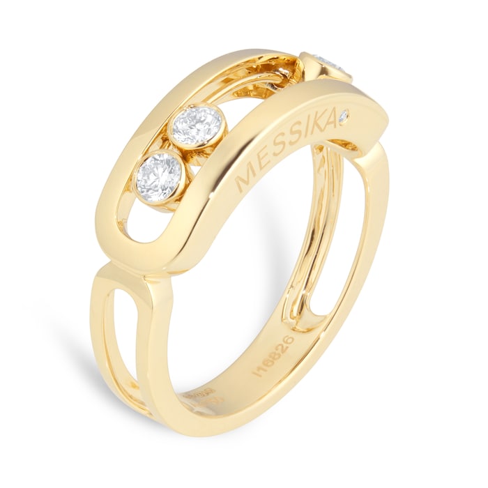 Messika 18ct Yellow Gold Move Uno 0.24cttw Ring