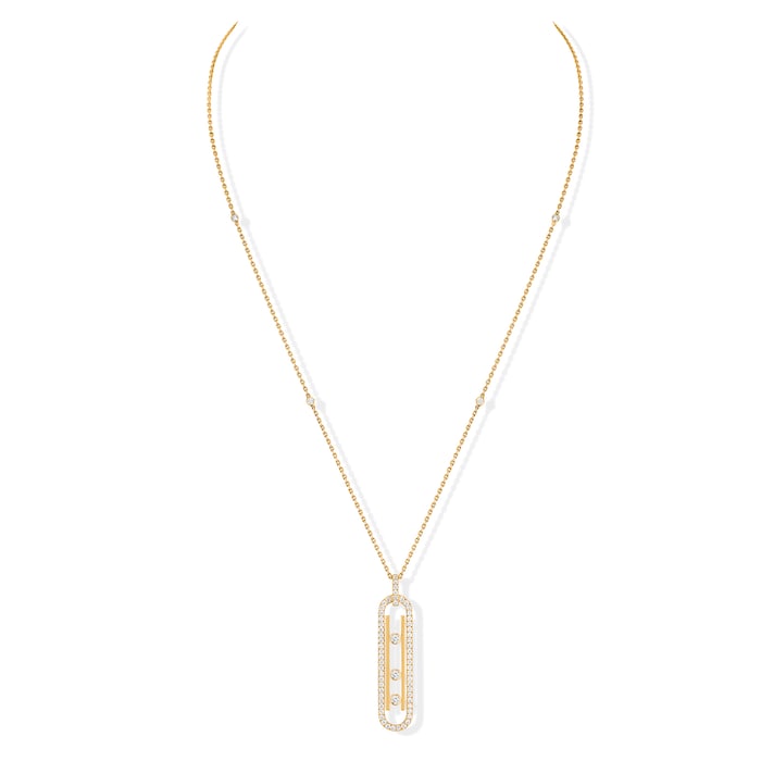 Messika 18k Yellow Gold 0.74cttw Diamond Move 10th Anniversary Necklace 80cm